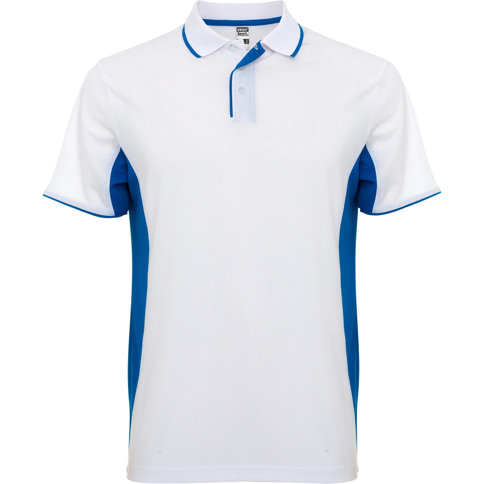 Polo Desportivo para Homem Pro Mont Branco e Azul Royal Polo Desportivo para Homem Pro Mont Branco e Azul Royal